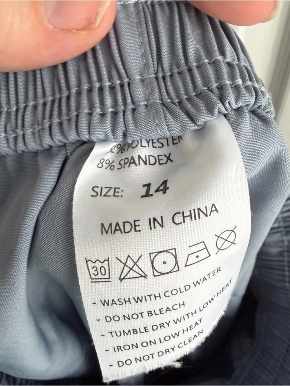 Blue‎ gray shorts with zipper pockets size 14